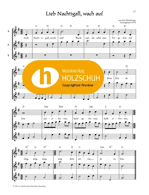 Lieb Nachtigall, wach auf